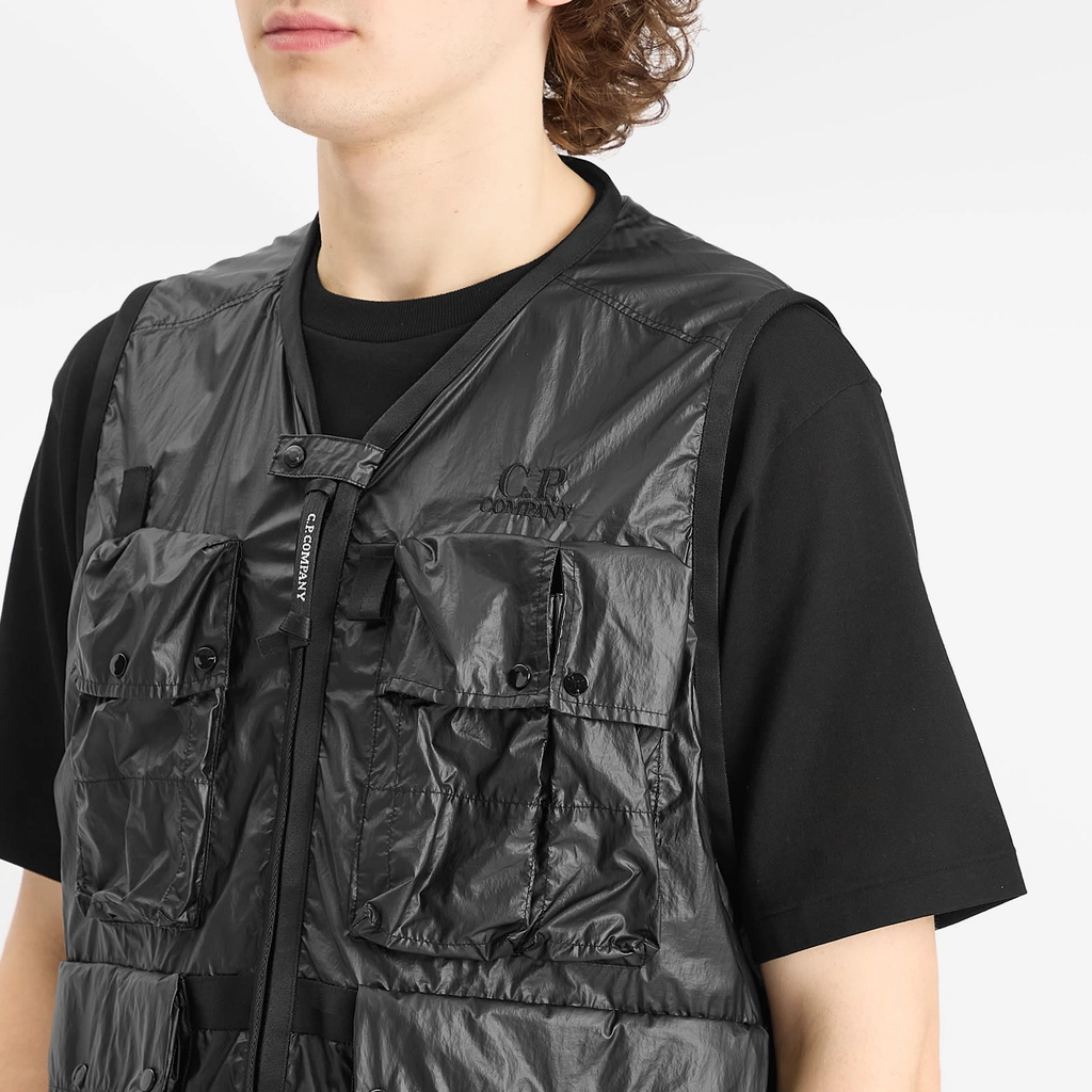 CP Company Men's CS II Multipocket Logo Vest Black